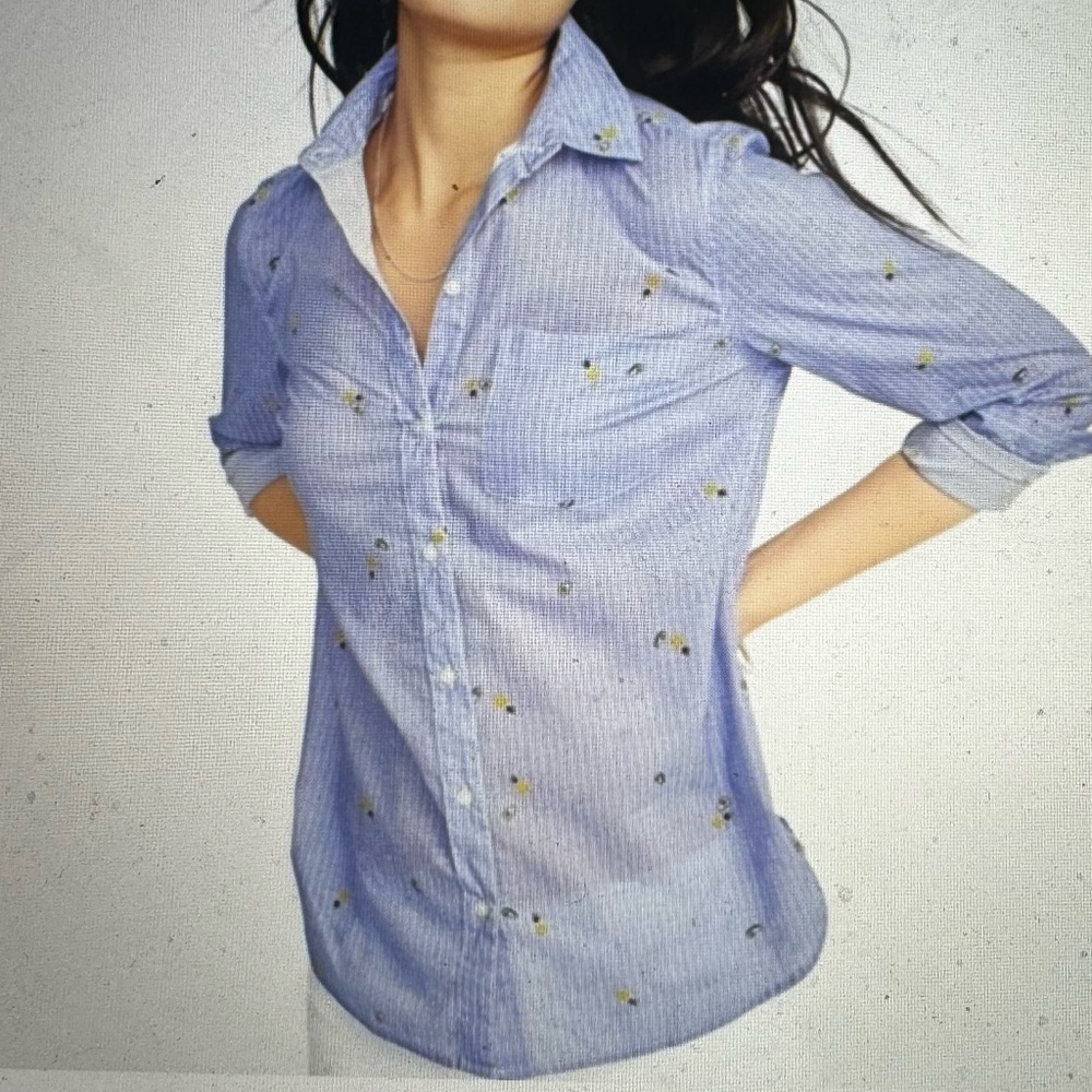 Old Navy Classic Shirt In Avocado Pineapple Print